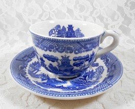 Vintage Teacup Blue Willow 1921 -1941 Made in Japan Blue &amp; White Ceramic Tea Cup - £11.95 GBP