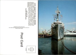 Massachusetts Fall River USS Ship Joseph P. Kennedy Jr Flags VTG Postcard - £7.51 GBP