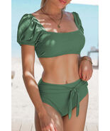 Kyla Bubble Sleeves High waisted swimsuits - $26.39