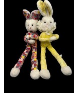 Vtg Lot 2 Eden Stuffed Animals Bunny Rabbit Mouse 22” Wire Arms Plush Lo... - $24.13 CAD