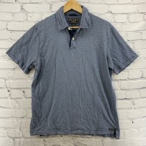 Abercrombie &amp; Fitch Polo Shirt Mens Sz M Med Blue White Striped 100% Cotton - £13.93 GBP