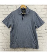 Abercrombie &amp; Fitch Polo Shirt Mens Sz M Med Blue White Striped 100% Cotton - £14.19 GBP