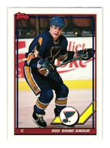 1991 Topps #490 Rod Brind&#39;Amour St. Louis Blues - £4.01 GBP