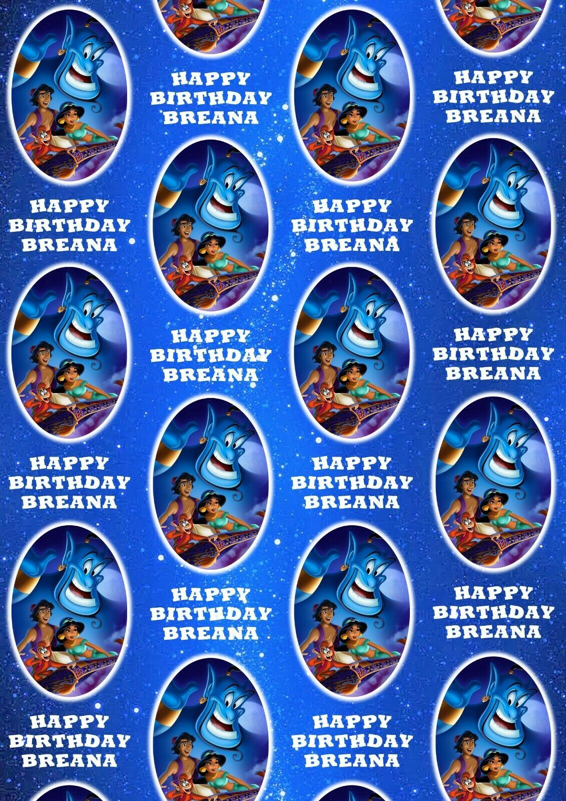 ALADDIN Personalised Gift Wrap - Disney&#39;s Aladdin Wrapping Paper - $5.42