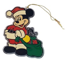 Vintage Disney Mickey Mouse Santa Ornament Monogram Products Inc. - £8.52 GBP