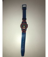 Mickey Mouse Watch Vintage Stars &amp; Stripes Blue Band 9” Band Needs Battery - $8.90