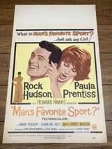 “Man’s Favorite Sport?” (1964) Original US Window Card Movie Poster 14x2... - $54.45