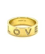 Ippolita 18K Gelbgold Bandring Mit &quot;LOVE&quot; In Melee-Diamanten Größe 7 - €2.476,05 EUR