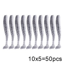 50 Pcs/Lot 7cm 10cm Soft Lure Shad Wobbler  Bait Sea Worm Swimbait Streamer  Lur - £54.50 GBP