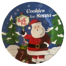 Royal Norfolk "Cookies For Santa" Ceramic Plate 8" —NEW—SHIPS IN 24 HOURS— - $19.68