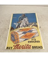 VINTAGE LONE RANGER MERITA BREAD PORCELAIN ADVERTISING SIGN Paper - €34,41 EUR