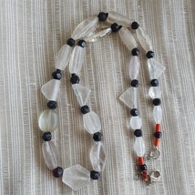 Vintage Crystal old beads Himalayan Crystal and Old Black Glass Beads Ne... - £66.06 GBP