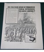MONROE CALCULATING MACHINE FORTUNE MAGAZINE AD CLIPPING VINTAGE 1937 - $24.99