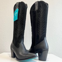 NEW Lane JENTRY Black Cowboy Boots Size 10 Knee High Wide Calf Western Leather - $331.65