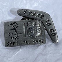 1999 Sydney Australia Olympics Logo USA Olympic Rings Lapel Hat Pin - £5.46 GBP