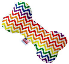 Rainbow Chevron 10 inch Bone Dog Toy - $50.59 CAD