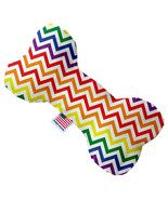 Rainbow Chevron 10 inch Bone Dog Toy - $50.59 CAD