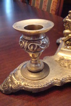 Victorian, antique Silver Plated ink stand, features an ornate base[*] - $346.50