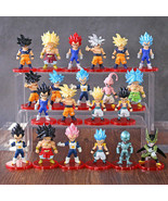 21PCS Mini Dragon Ball Z Figures Super Saiyan Goku Vetega Gotenks Action... - £26.65 GBP