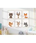 Woodland Nursery Prints Set of 6 Gender Neutral Woodland Nursery Decor |... - $15.00