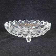 Colony Whitehall Clear Glass 3 Toed Flower Taper Candle Holder 6 1/4 in diameter - £5.45 GBP