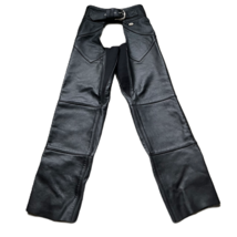 Women&#39;s Harley Davidson Black Leather Chaps XS - Made In USA - £95.70 GBP