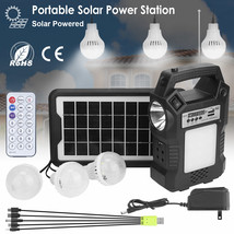 Portable Solar Power Station, Backup Battery with Flashlight &amp; 3 Bulbs - $1,137.08 MXN