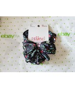 Scunci Jumbo Scrunchie Black Floral Print The Big One Soft Silky Feel New - $191.97 MXN