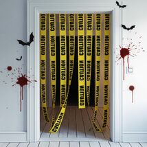 Tigeen Yellow Caution Satin Party Ribbon Halloween, Birthday Decoration ... - $14.69