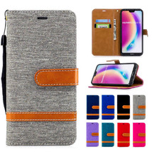 For Huawei Mate 20 Pro Lite Y6 Y5 Y9 Luxury Wallet Leather Flip Denim Case Cover - £44.16 GBP