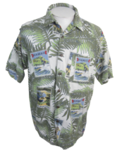 No Boundaries vintage Men Hawaiian camp shirt pit to pit 25 L surfing hula girl - £23.36 GBP