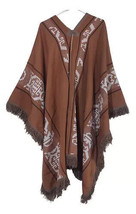 viejo poncho old poncho . traditional argentine cotton cape brown colors - $88.11