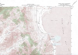 Pokes Point, Utah 1968 Vintage USGS Topo Map 7.5 Quadrangle - Shaded - $23.99