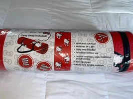 NEW Hello Kitty Sanrio Exercise Yoga Red Mat 24&quot;W×68&quot;L - 10mm Carry Strap RARE!! - £48.10 GBP