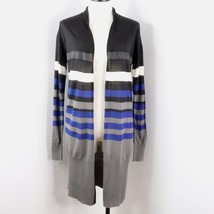 BCBG MaxAzria Women&#39;s M Multicolor Striped Y2K Wool Duster Cardigan Sweater - £15.63 GBP