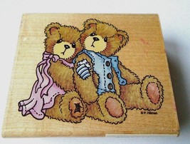 STAMPENDOUS 1996 Cherished Teddies Seth Sarabeth mounted rubber stamp-Gently Use - £3.90 GBP