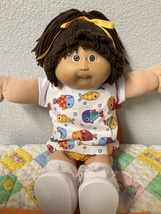 VTG Cabbage Patch Kid Girl Brown Single Ponytail Brown Hair Head Mold #5... - $275.00