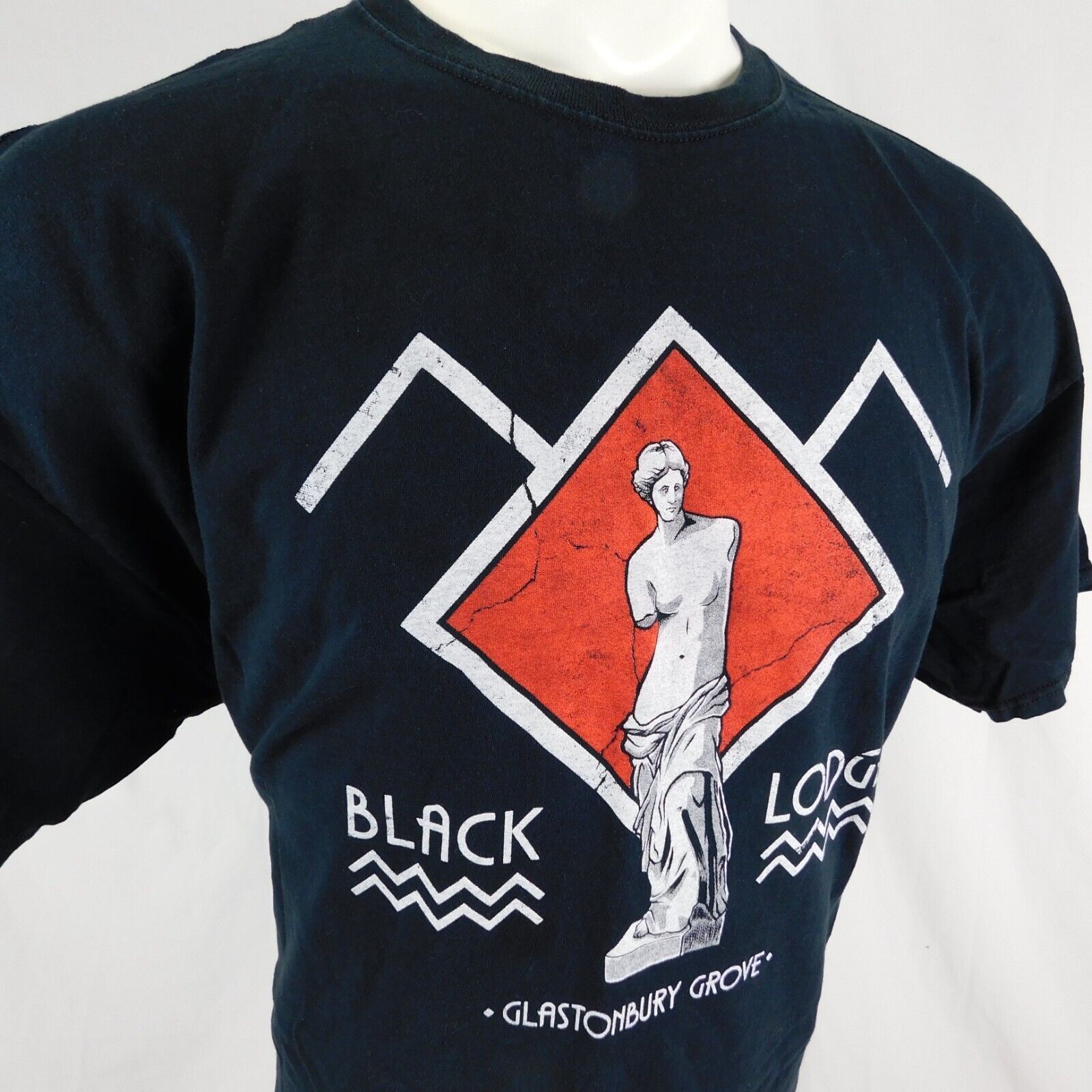 Black Lodge Glastonbury Grove Twin Peaks TV Show Men Black T Shirt Sz XXL - £20.84 GBP