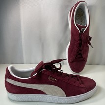 Puma Suede Sneakers Mens 11.5 Classic Cabernet Maroon Red Low Top Casual... - $29.69