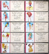 (10) Pin-Up Artist T.N. THOMPSON Salesman Samples 1952 Calendar Ink Blotters - £35.83 GBP