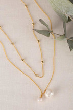 Natural pearl pendant necklace - £15.98 GBP