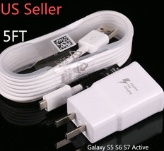 For Samsung Galaxy S5 S6 S7 Active & Sport 2 Amp Rapid Wall Charger Cable - £14.43 GBP