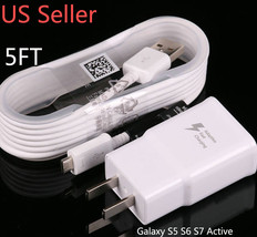 For Samsung Galaxy S5 S6 S7 Active & Sport 2 Amp Rapid Wall Charger Cable - £13.69 GBP