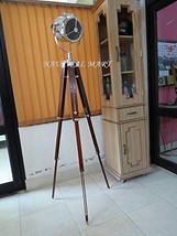 Nauticalmart Hollywood Studio Floor Lamp - Hand Made in Chrome with Waln... - $197.01