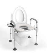 Raised Toilet Seat with Handles - Cozy Padded Adjustable Height Heavy Du... - $49.49