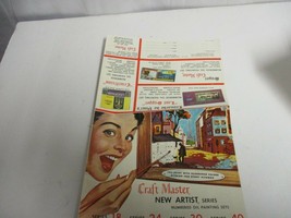 Vintage 1960 Craft Master New Artist series Oil Painting Brochure Advert... - $24.74
