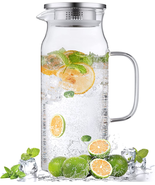 2 Liter 68 Oz Glass Pitcher with Lid and Spout, Bivvclaz Water Pitcher f... - £20.57 GBP