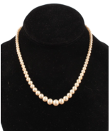 Vintage Graduated Faux Pearl Choker 16 Inches Classic - $12.19