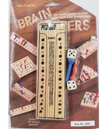 Vintage Brain Testers Peg Out Wood Game Dice Pegs - £6.64 GBP