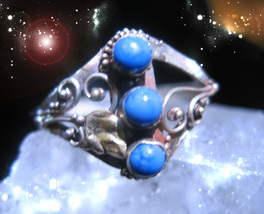 Haunted Ring Merlin&#39;s Master Of The Elements Call For Power Ooak Magick - £218.83 GBP